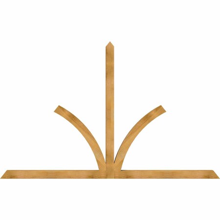 Ekena Millwork Richland Rough Sawn Timber Gable Bracket, Western Red Cedar, 108"W x 68"H x 4"D x 4"F, 15/12 Pitch GBW108X68X0404RIC00RWR